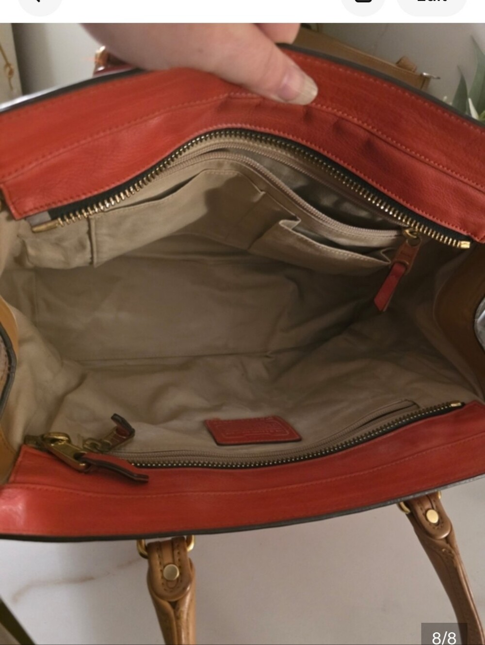 Coach  Leather Satchel - Picture 4 of 7